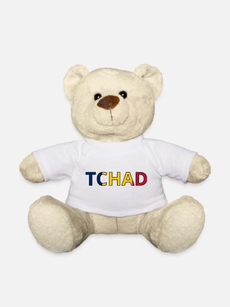Drapeau Tchad - Nounours - blanc