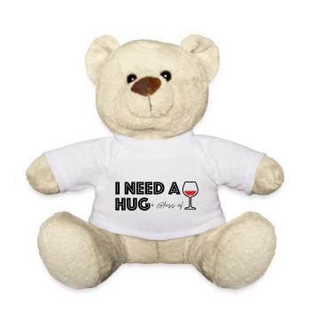 Ich brauche ein großes Glas Wein | Party - Teddy - Weiß - Vorne