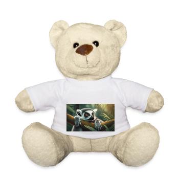 Cute animals chilling – ring-tailed lemur - Teddy Bear - white - Front