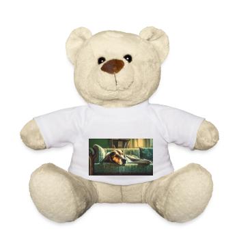 Cute animals chilling – dog - Teddy Bear - white - Front