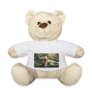 Cute animals chilling – cat - Teddy Bear - white - Front