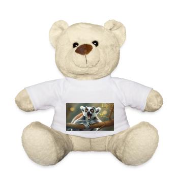 Cute animals chilling – ring-tailed lemur - Teddy Bear - white - Front