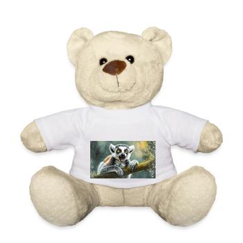 Cute animals chilling – ring-tailed lemur - Teddy Bear - white - Front