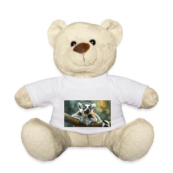 Cute animals chilling – ring-tailed lemur - Teddy Bear - white - Front