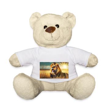 Cute animals chilling – lion - Teddy Bear - white - Front