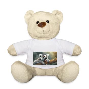 Cute animals chilling – ring-tailed lemur - Teddy Bear - white - Front