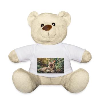 Cute animals chilling – cat - Teddy Bear - white - Front