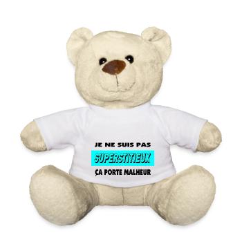 I'm not superstitious - Teddy Bear - white - Front
