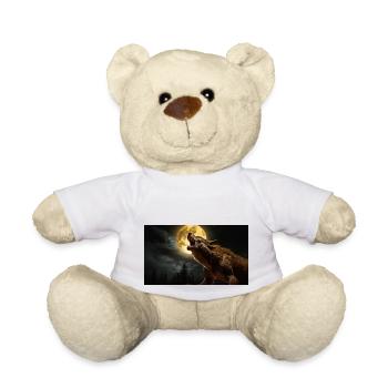 Böser Werwolf heult das Mondmonster dunkel an - Teddy - Weiß - Vorne