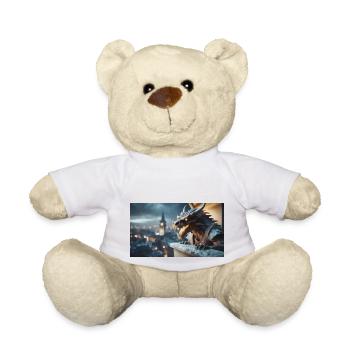 Gargouille avec un sourire maléfique monstre horreur sombre - Nounours - blanc - Devant