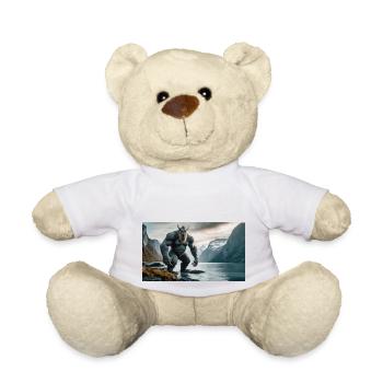großer Troll in den Bergen Norwegens Monster dunkel - Teddy - Weiß - Vorne