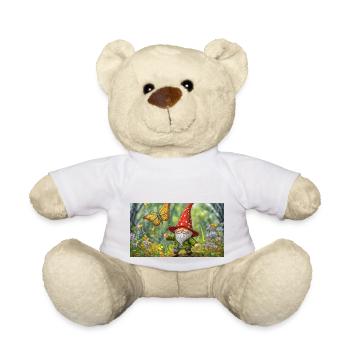 mignon petits gnomes vie quotidienne papillon volant - Nounours - blanc - Devant