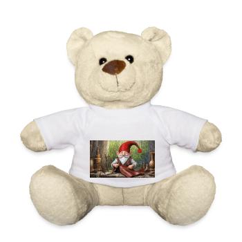 Mignons petits gnomes vie quotidienne – artisanat - Nounours - blanc - Devant