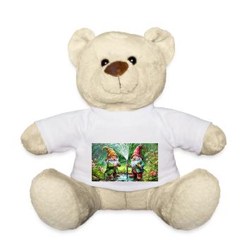 Mignons petits gnomes Vie quotidienne – bataille d’eau - Nounours - blanc - Devant