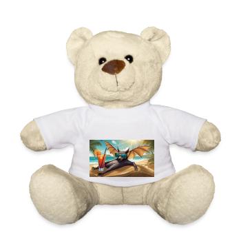 Lustig Hooey Eine Fledermaus liebt die Sonne - Teddy - Weiß - Vorne