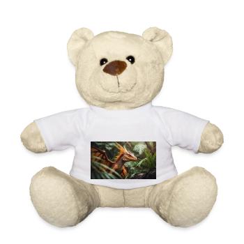Une majestueuse forêt de dragons orange réaliste - Nounours - blanc - Devant