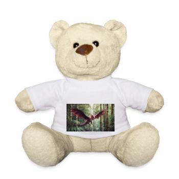 A realistic majestical little purple dragon - Teddy Bear - white - Front