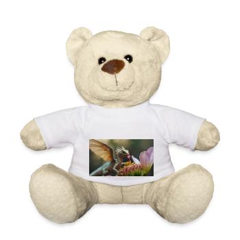 Un petit dragon mignon majestueux et réaliste - Nounours - blanc - Devant