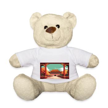 The Forbidden City, Beijng, China - Pixel Art - Teddy Bear - white - Front