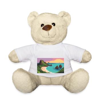 Fernando de Noronha, Brazil - Pixel Art - Teddy Bear - white - Front