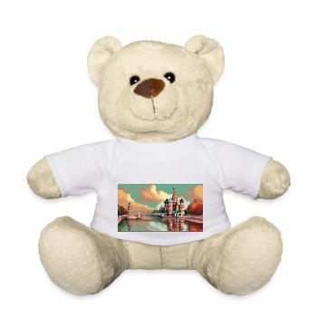 Basilius-Kathedrale, Moskau, Russland - Pixel Art - Teddy - Weiß - Vorne