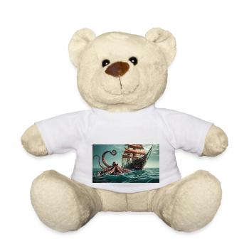 Gruselige mythische Orte – Kraken-Segelschiff - Teddy - Weiß - Vorne