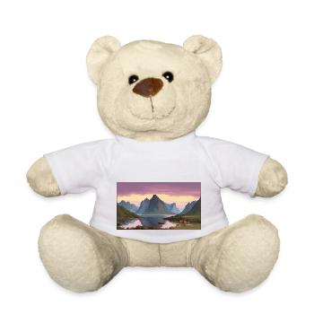 Lofoten Islands, Norway - Pixel Art - Teddy Bear - white - Front