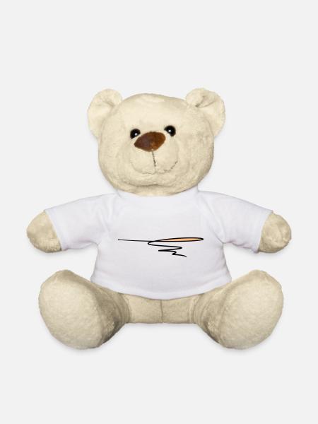 Decorative line. Text decoration. Hand drawn. - Teddy Bear - white