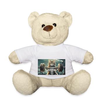 Pun ambiguous german expression - Muskelkater - Teddy Bear - white - Front