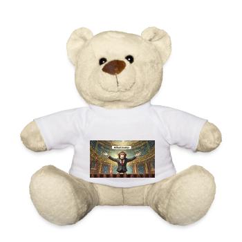 Wortspiel mehrdeutiger Ausdruck – Affentheater (Farce) - Teddy - Weiß - Vorne