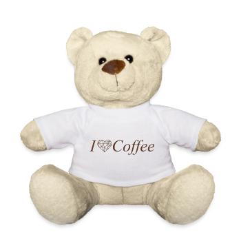 I Love Coffee - Teddy - Weiß - Vorne