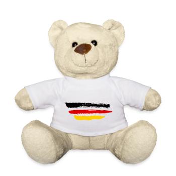 Deutschland Flagge Logo - Teddy - Weiß - Vorne