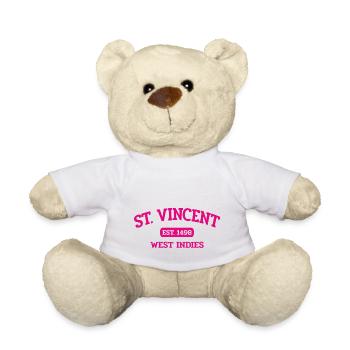 Saint Vincent - Kingstown - Caribbean - West Indies - Teddy Bear - white - Front