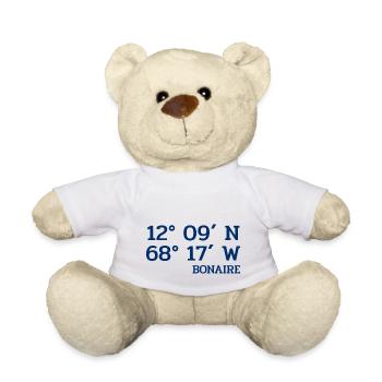 Bonaire Coordinates - Koordinaten - Karibik - Teddy - Weiß - Vorne