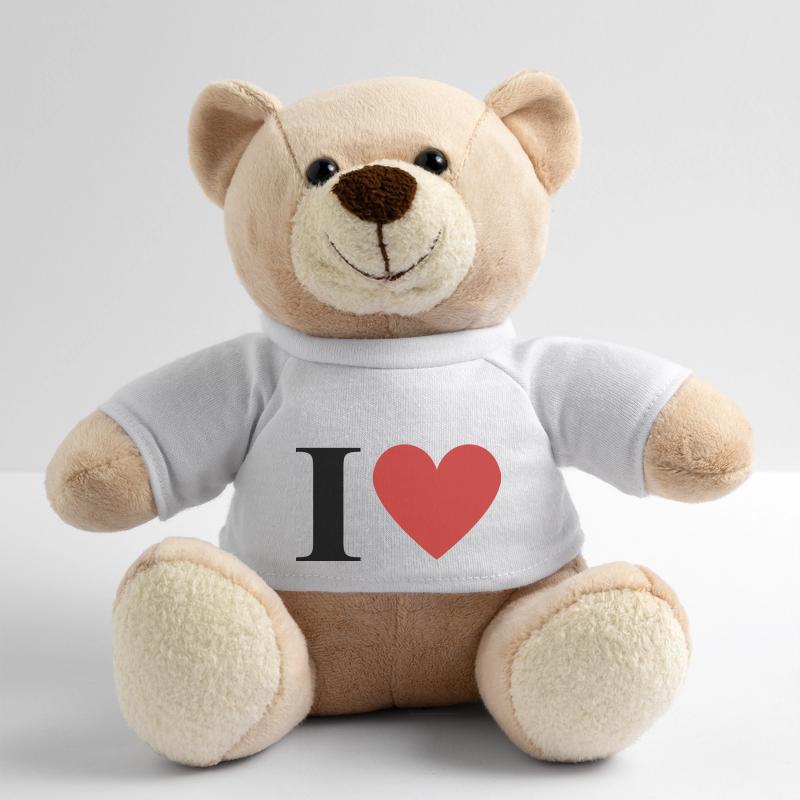 Buchstabe i rotes Herz Teddy