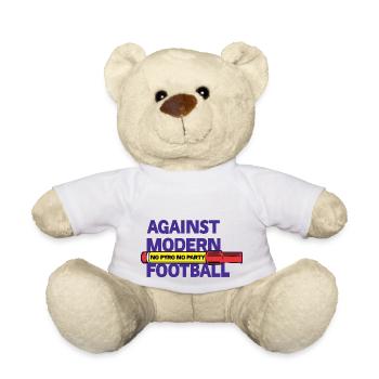 Against Modern Football No Pyro No Party - Teddy Bear - white - Front