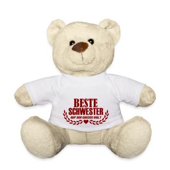 beste schwester - Teddy - Weiß - Vorne