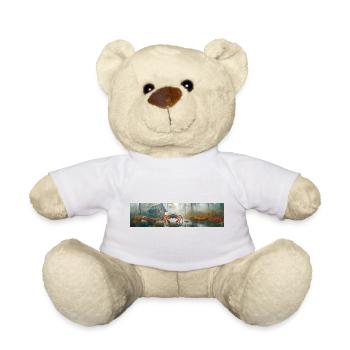 apocalypse giant crap in the foggy swamp - Teddy Bear - white - Front
