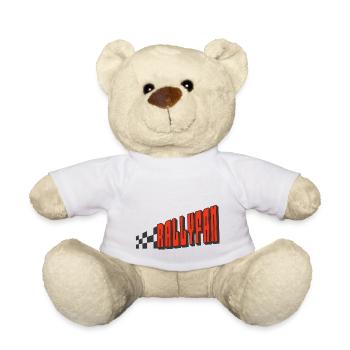 Rallyefan - rot schwarz - Teddy - Weiß - Vorne