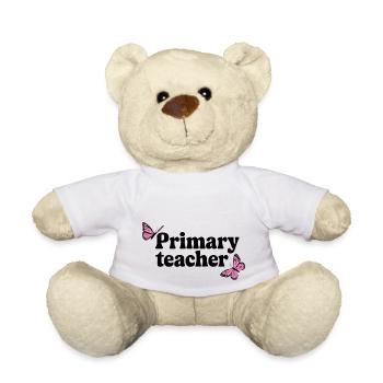 Grundschullehrer Retro gewellte Schmetterlinge - Teddy - Weiß - Vorne