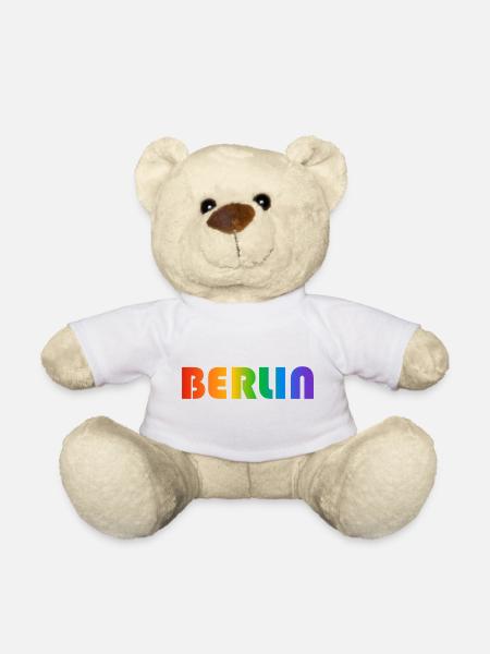 Texte arc-en-ciel de Berlin - Nounours - blanc