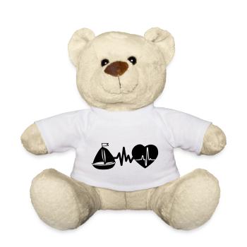 Sailing is life, heartbeat for captain and sailor - Teddy Bear - white - Front