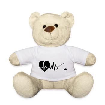 La pêche est un battement de cœur pour les pêcheurs - Nounours - blanc - Devant