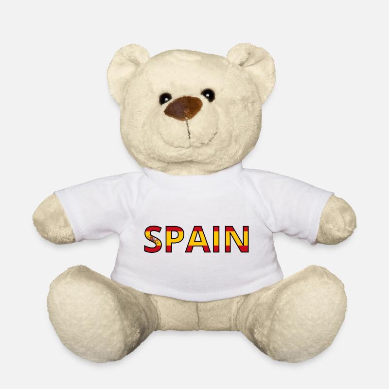 Drapeau Spain - Nounours - blanc
