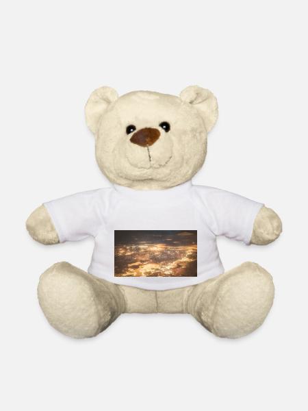 Flying above Oslo - Teddy Bear - white