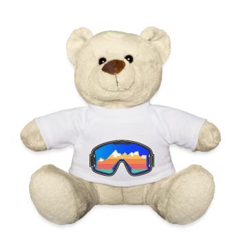Lunettes de ski Skier Vintage Design Dark - Nounours - blanc - Devant