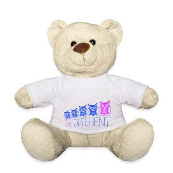 5 Be Different Eulen Vögel Freunde Reihe besonders - Teddy - Weiß - Vorne