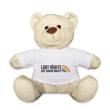 LGBTQ Pride Month - LGBT-Rechte sind Menschenrechte - Teddy - Weiß - Vorne