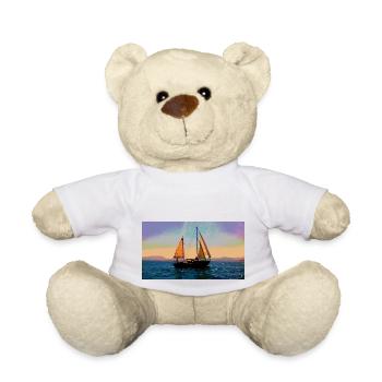 Boot auf dem Wasser entdeckt einen anderen Planeten - Teddy - Weiß - Vorne