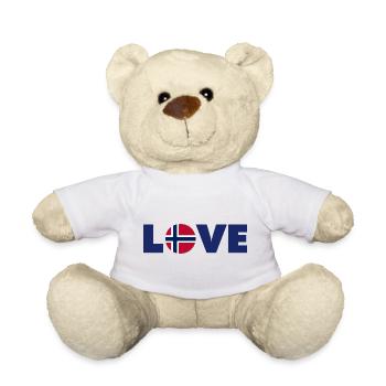 Norway - Love - Norge - Liebe - Norwegen - Teddy Bear - white - Front